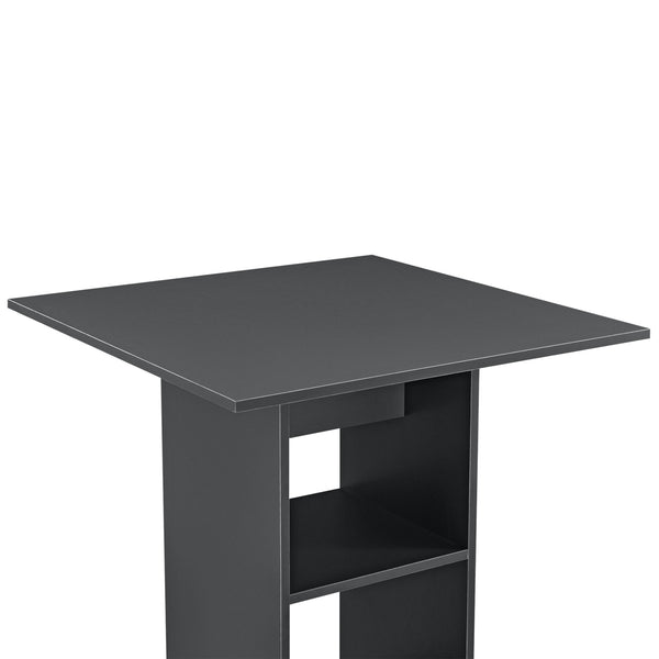 Bartisch Visby 110x70x70 cm mit 3 Regalfächern en.casa