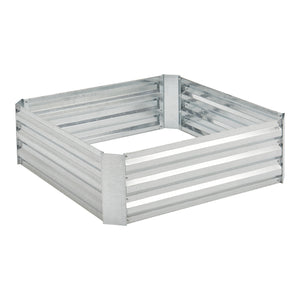 Pflanzbeet Barneveld 90x90x30cm Stahl Silber [en.casa]