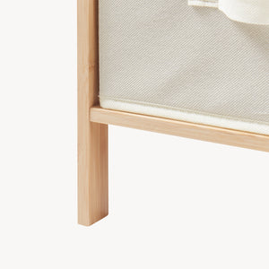 Kommode Maldon mit Stoffschubladen Natur/Beige [en.casa]