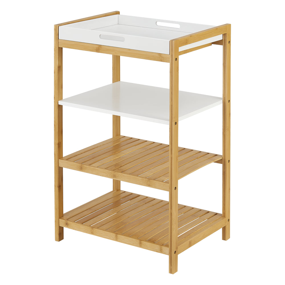 Bambus Standregal Kiuruvesi mit Tablettablage [en.casa]