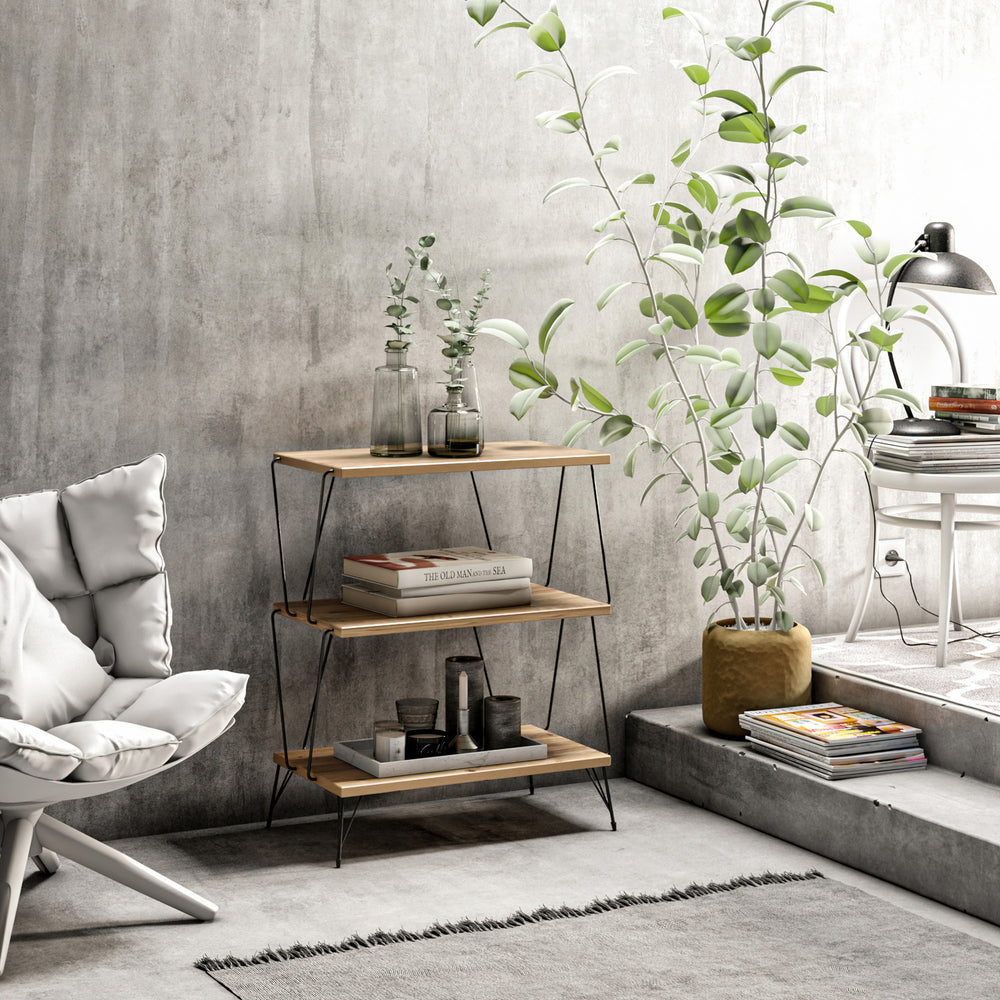 Beistelltisch Bamble mit Hairpinlegs 46x30x76cm in versch. Farben [en.casa] - premiumXL