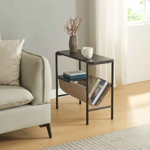 Beistelltisch Samnanger 60x28x53cm Schwarz [en.casa] - premiumXL