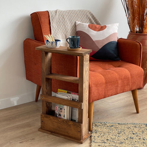 Beistelltisch Nørhald Kiefernholz, gebeizt [en.casa]