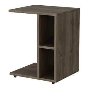 Beistelltisch Brørup 57,5 x 45 x 35 cm mit 2 Ablagefächern und Rollen in versch. Farben [en.casa]