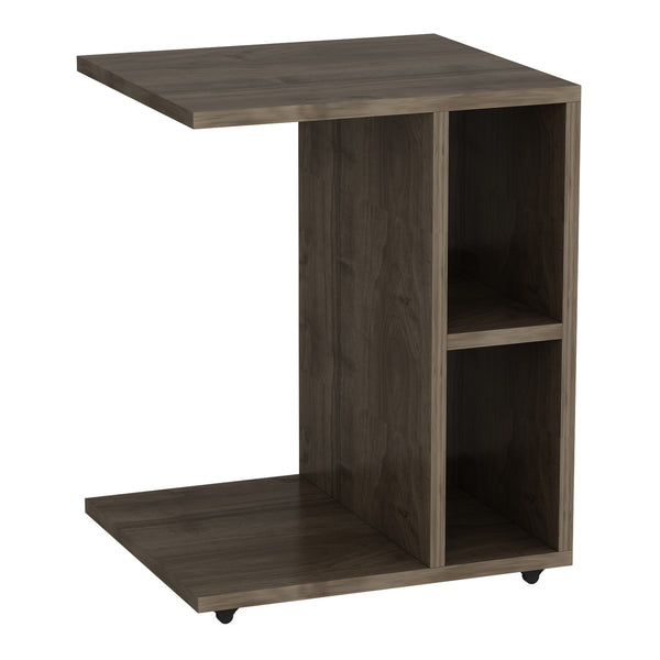 Beistelltisch Brørup 57,5 x 45 x 35 cm mit 2 Ablagefächern und Rollen in versch. Farben [en.casa]