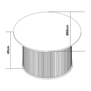 Beistelltisch Ledepid Natur [en.casa]