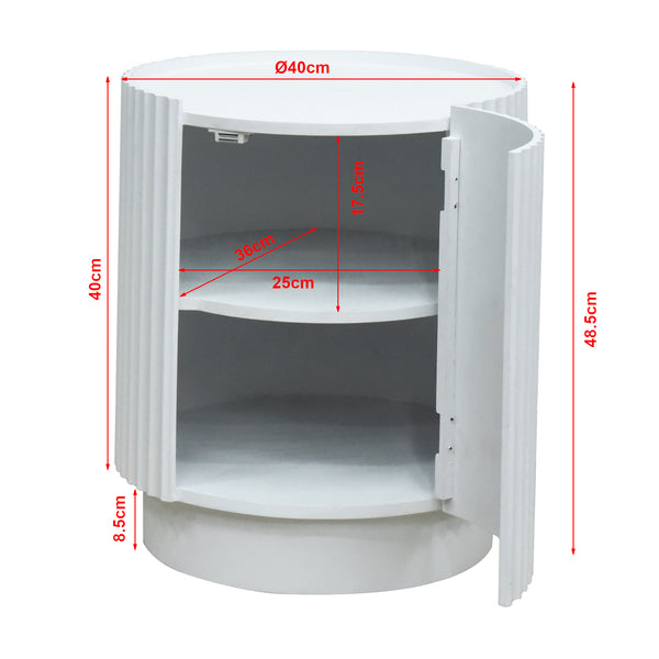 Beistelltisch Rill mit Tür [en.casa]