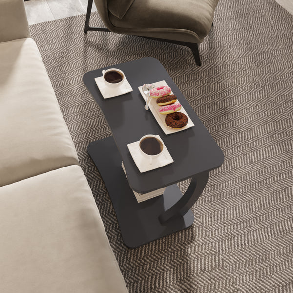 Beistelltisch Stattela C-förmig 59x35x56 cm [en.casa]