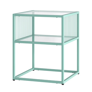 Beistelltisch Tronevn mit Glasplatte [en.casa]