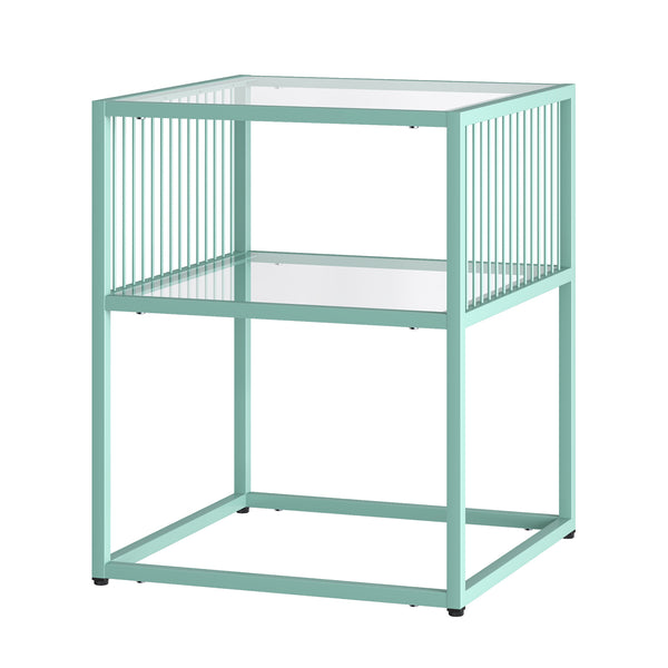 Beistelltisch Tronevn mit Glasplatte [en.casa]