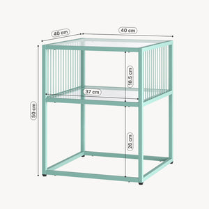 Beistelltisch Tronevn mit Glasplatte [en.casa]