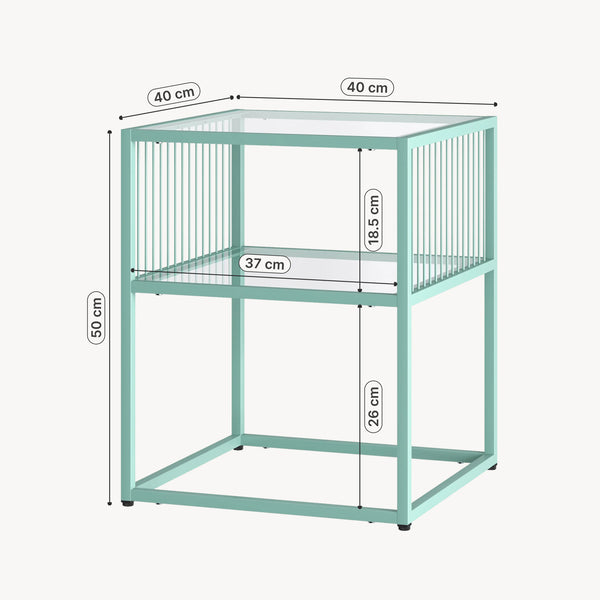 Beistelltisch Tronevn mit Glasplatte [en.casa]