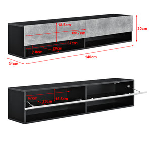 Hängeboard Halmstad 140x31x30 cm versch. Farben en.casa