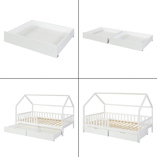 Bettkasten 2er Set Ydre Weiß [en.casa]