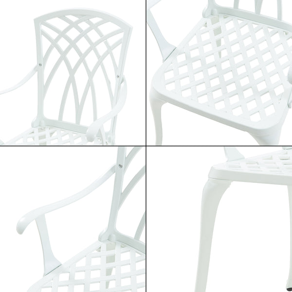 Bistro-Set Vena 3-tlg. Aluminiumguss [casa.pro]