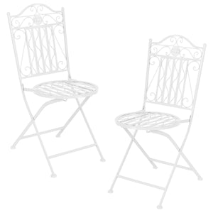 Bistroset Biella 3-tlg. klappbar Metall [en.casa]