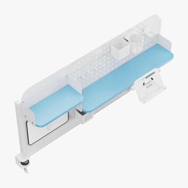 Schreibtisch-Organizer zum Anklemmen Sauda 114x68 cm Stahl [en.casa]