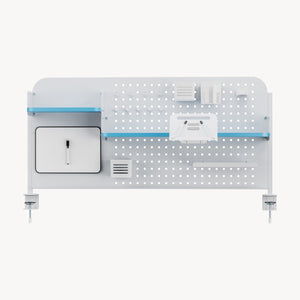 Schreibtisch-Organizer zum Anklemmen Sauda 114x68 cm Stahl [en.casa]