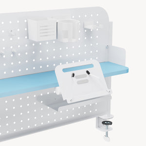 Schreibtisch-Organizer zum Anklemmen Sauda 114x68 cm Stahl [en.casa]