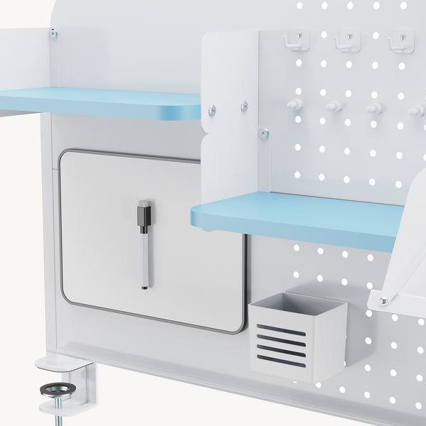 Schreibtisch-Organizer zum Anklemmen Sauda 114x68 cm Stahl [en.casa]