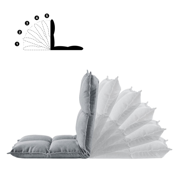 Bodensessel Deinze im 2er-Set verstellbar [en.casa]