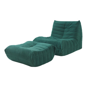 Bodensessel mit Fußhocker Kodsø 75x90x100 cm [en.casa]
