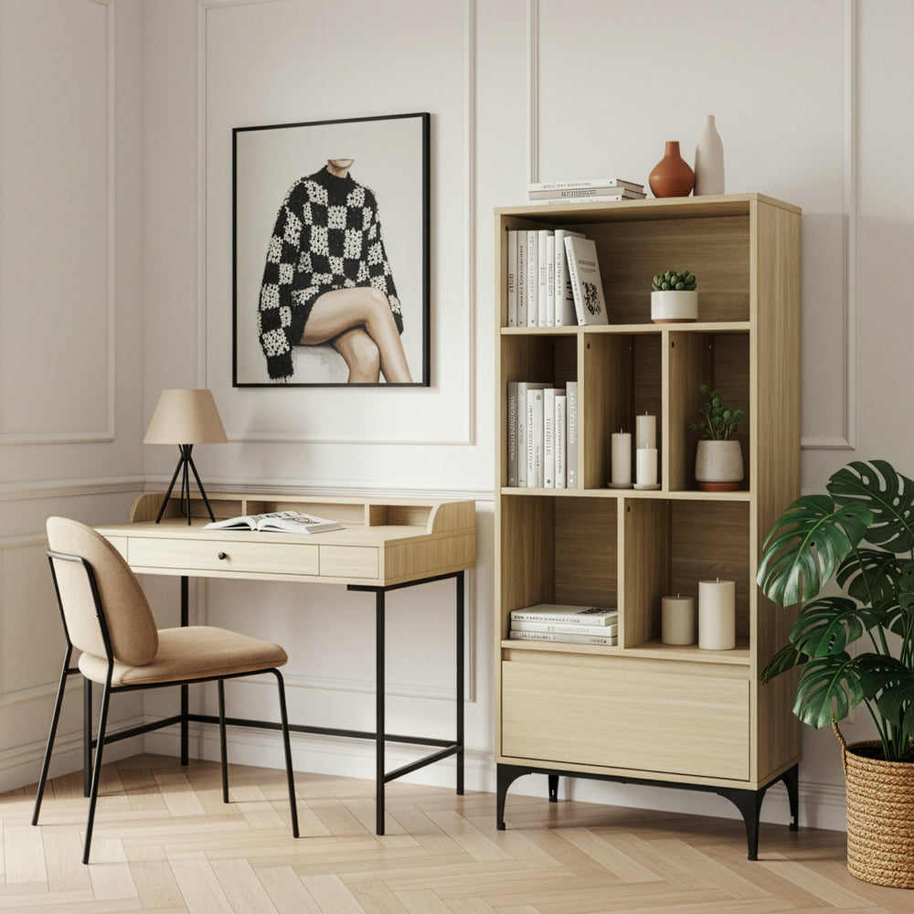 Bücherregal Kistiandi [en.casa]