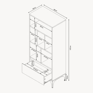 Bücherregal Kistiandi [en.casa]
