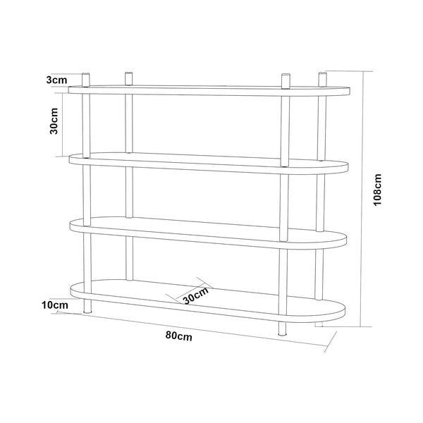 Bücherregal Øvre [en.casa]