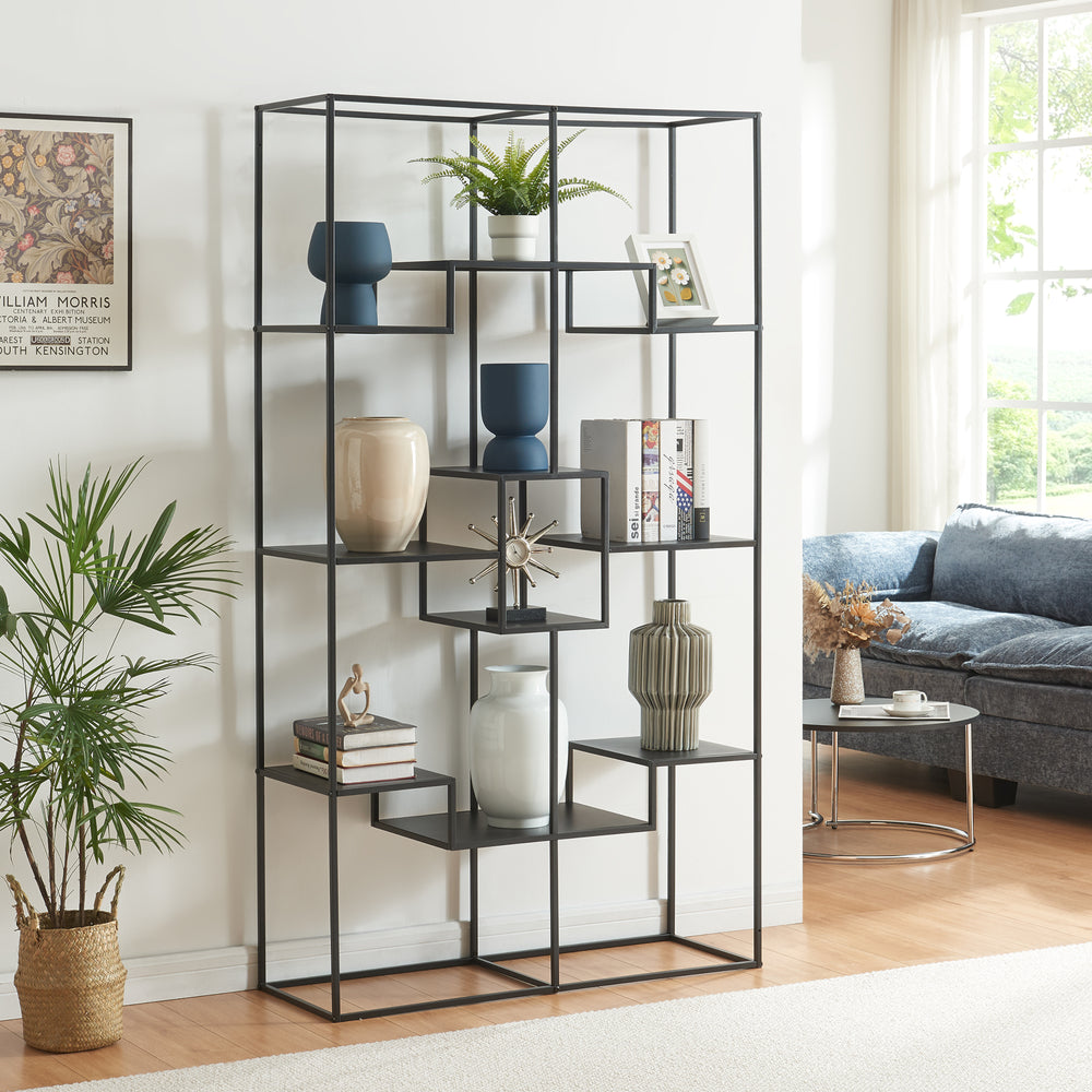 Standregal Råde Metall 180x100x35 cm Schwarz [en.casa] - premiumXL