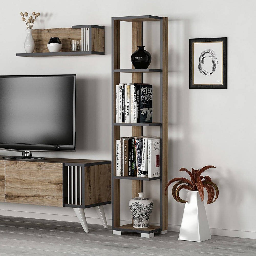 Bücherregal Aalestrup mit 4 Ebenen 153 x 34 x 26 cm in versch. Farben [en.casa]