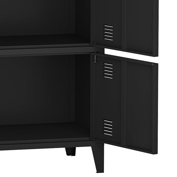 Büroschrank Hamina 113x80x40cm in versch. Farben [en.casa]