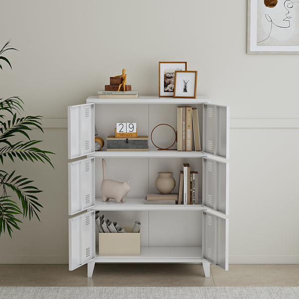 Büroschrank Hamina 113x80x40cm in versch. Farben [en.casa]