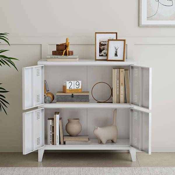 Büroschrank Hamina 80x40x82 cm in versch. Farben [en.casa]