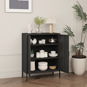 Büroschrank Pyhäranta Metall [en.casa]