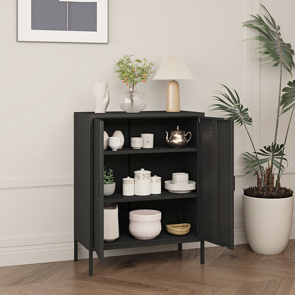 Büroschrank Pyhäranta Metall [en.casa]