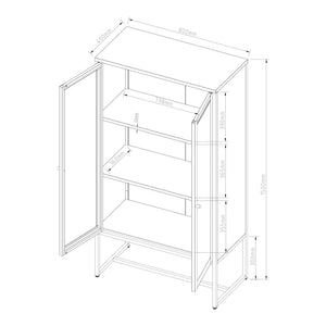 Büroschrank Sund Metall Grau [en.casa]