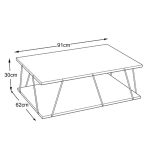 Couchtisch Saltdal 91x62x30cm in versch. Farben [en.casa]