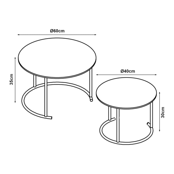 Couchtisch-Set Christchurch [en.casa]