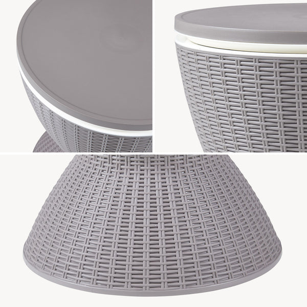 Kühltisch Atessa 58x49 cm Rattanoptik [casa.pro]