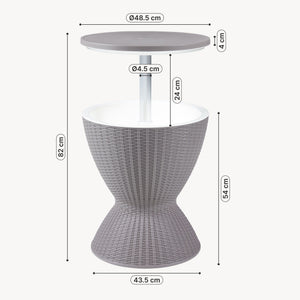 Kühltisch Atessa 58x49 cm Rattanoptik [casa.pro]