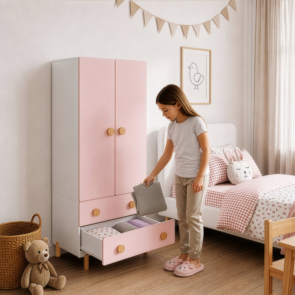 Kinderkleiderschrank Vaarentaa [en.casa]