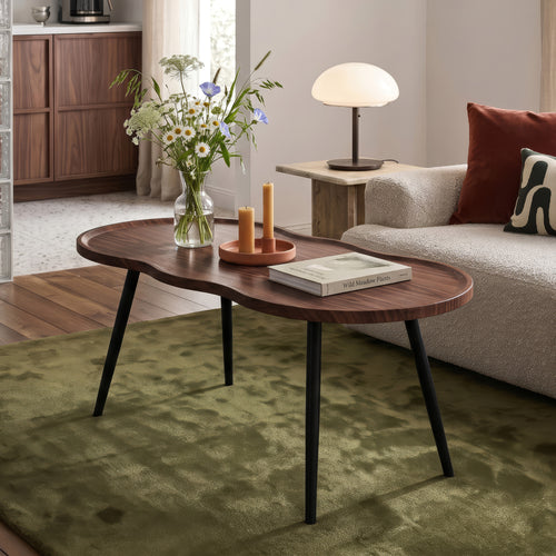 Couchtisch Ken 100 x 60 x 47 cm Walnussoptik [en.casa]