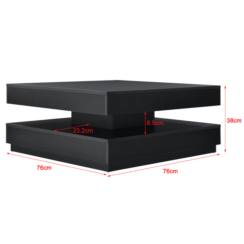 Maßskizze Couchtisch Florenz 76x76x38 cm [en.casa]