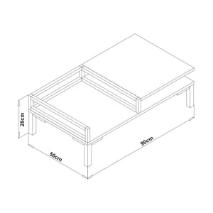 Couchtisch Ibestad 90x50x28cm in versch. Farben [en.casa]