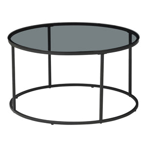 Couchtisch Kolari  45 x Ø80 cm Schwarz/Transparent versch. Farben [en.casa]