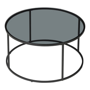 Couchtisch Kolari  45 x Ø80 cm Schwarz/Transparent versch. Farben [en.casa]