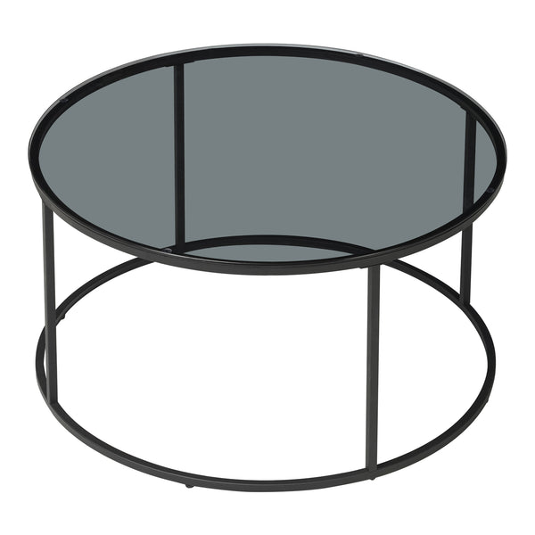 Couchtisch Kolari  45 x Ø80 cm Schwarz/Transparent versch. Farben [en.casa]