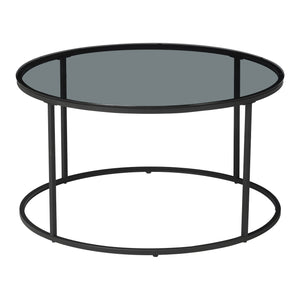 Couchtisch Kolari  45 x Ø80 cm Schwarz/Transparent versch. Farben [en.casa]