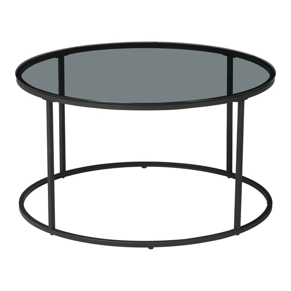 Couchtisch Kolari  45 x Ø80 cm Schwarz/Transparent versch. Farben [en.casa]